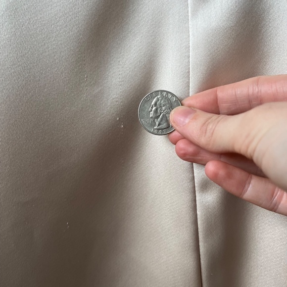 Amsale Tiana Long Evening Bridesmaids Dress in Champagne, Size 10 - Picture 7 of 8